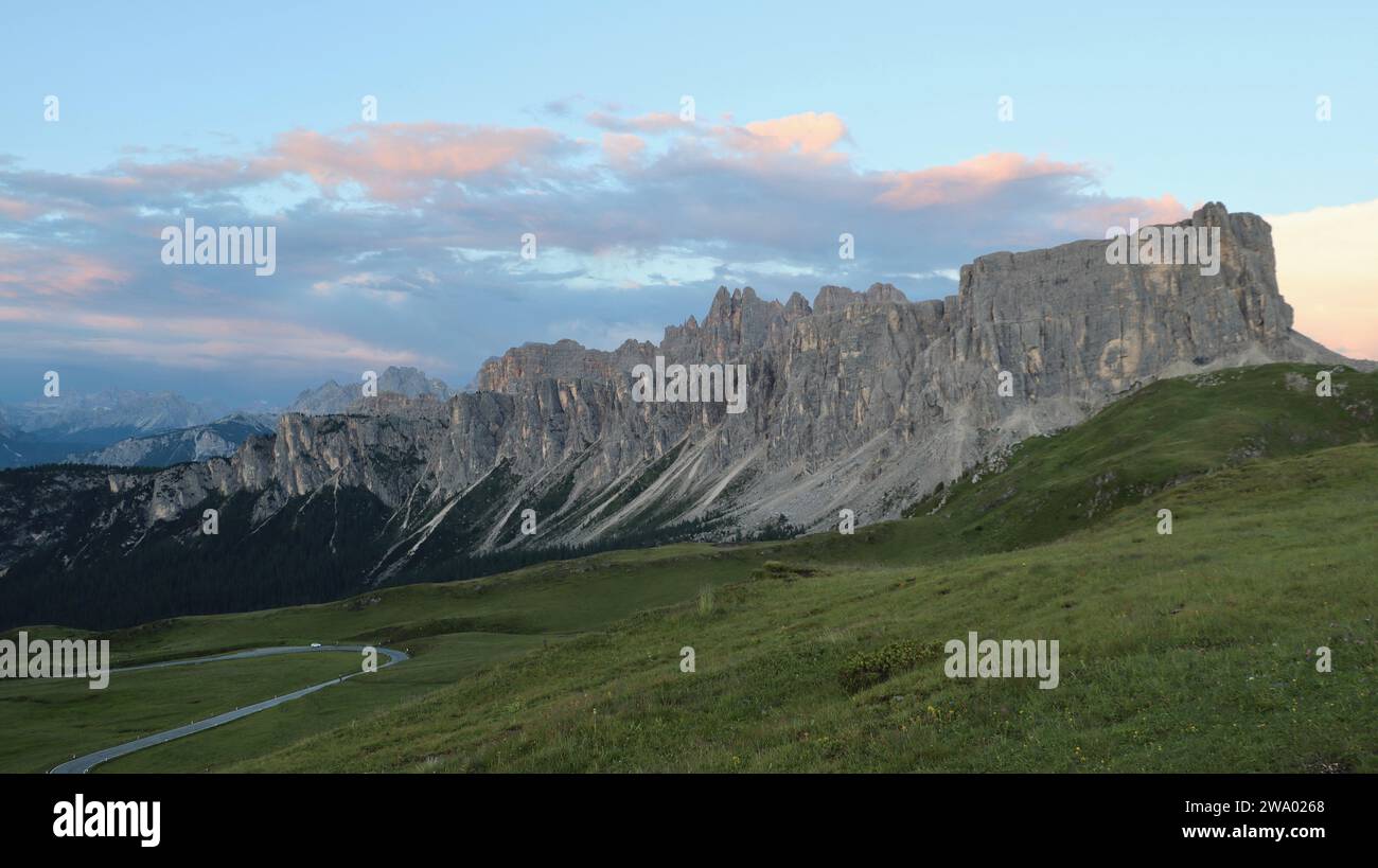 Foto drone passo giau Dolomiti Italia europa Foto Stock