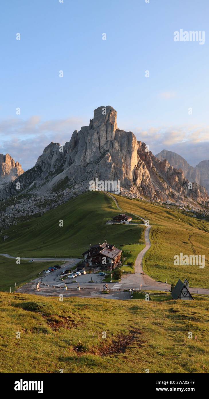 Foto drone passo giau Dolomiti Italia europa Foto Stock