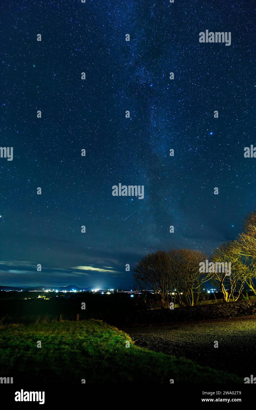 Via Lattea nel cielo notturno, Isole Orcadi Foto Stock