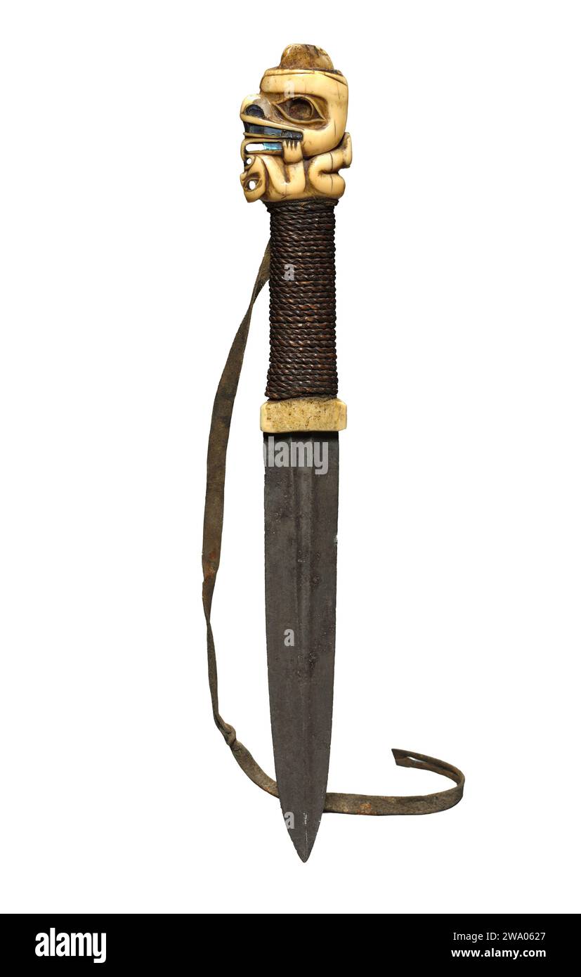 Costa nord-occidentale, Tlingit - nativi americani - Fighting Knife fine anni '1800-early1900s Foto Stock