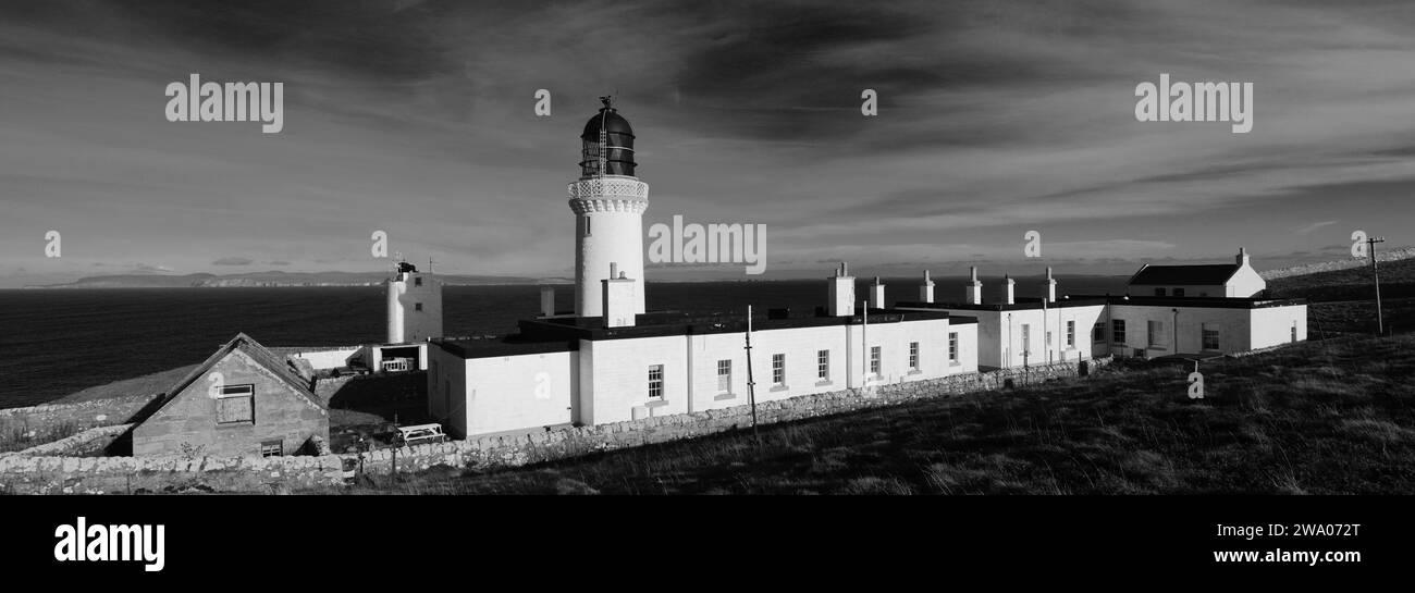 Dunnet Head Lighthouse, Dunnet Head, Caithness, Scozia, Regno Unito Foto Stock