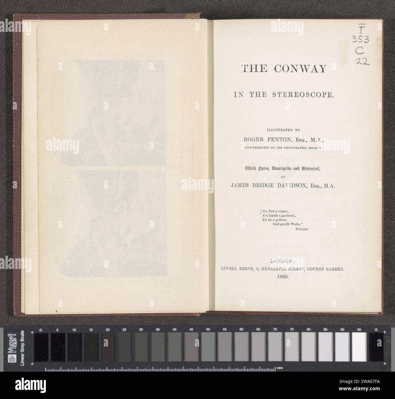 The Conway in the stereoscope, James Bridge Davidson, libro del 1860 London paper. supporto fotografico. cartone. stampa in lino (materiale) / stampa in albume Foto Stock