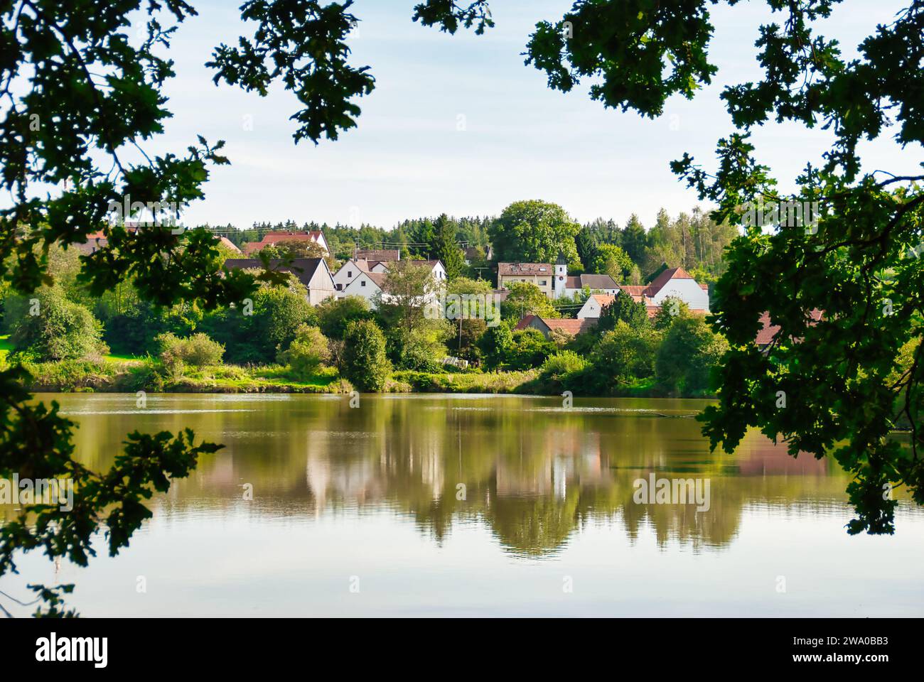 Lago em Allgäu, alta Baviera - Alemanha Foto Stock