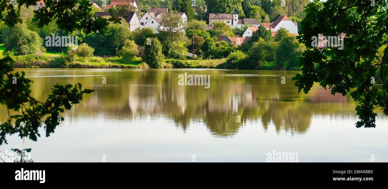 Lago em Allgäu, alta Baviera - Alemanha Foto Stock
