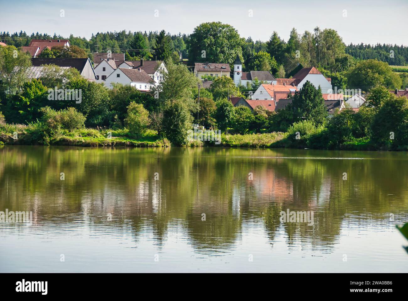 Lago em Allgäu, alta Baviera - Alemanha Foto Stock