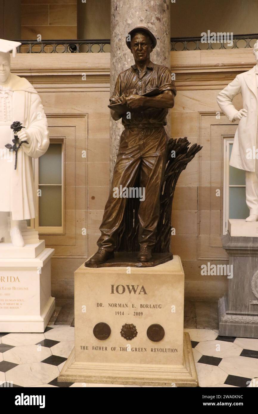 Il dottor Norman Borlaug dall'Iowa nel Campidoglio degli Stati Uniti Foto Stock