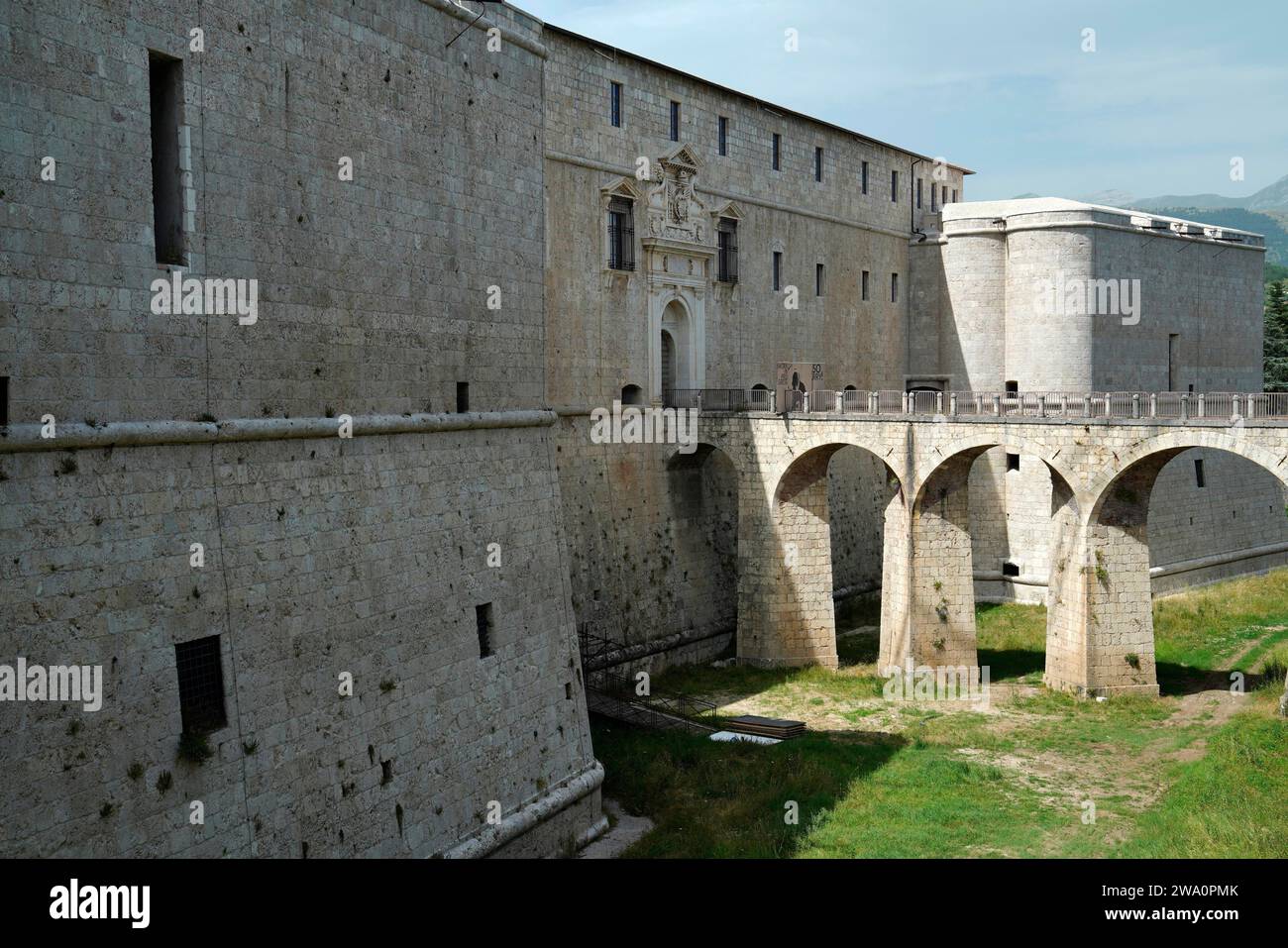 Forte spagnolo, capoluogo della regione, l'Aquila, Abruzzo, Italia, Europa Foto Stock