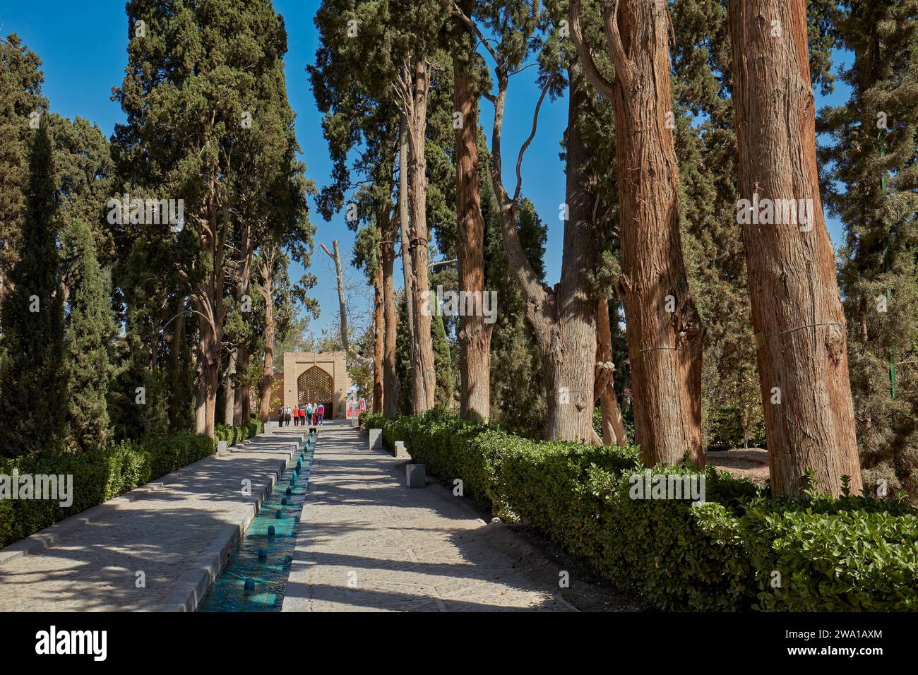 Fin Garden (Bagh-e fin), costruito nel 1590, il più antico giardino persiano esistente in Iran e sito patrimonio dell'umanità dell'UNESCO. Kashan, Iran. Foto Stock