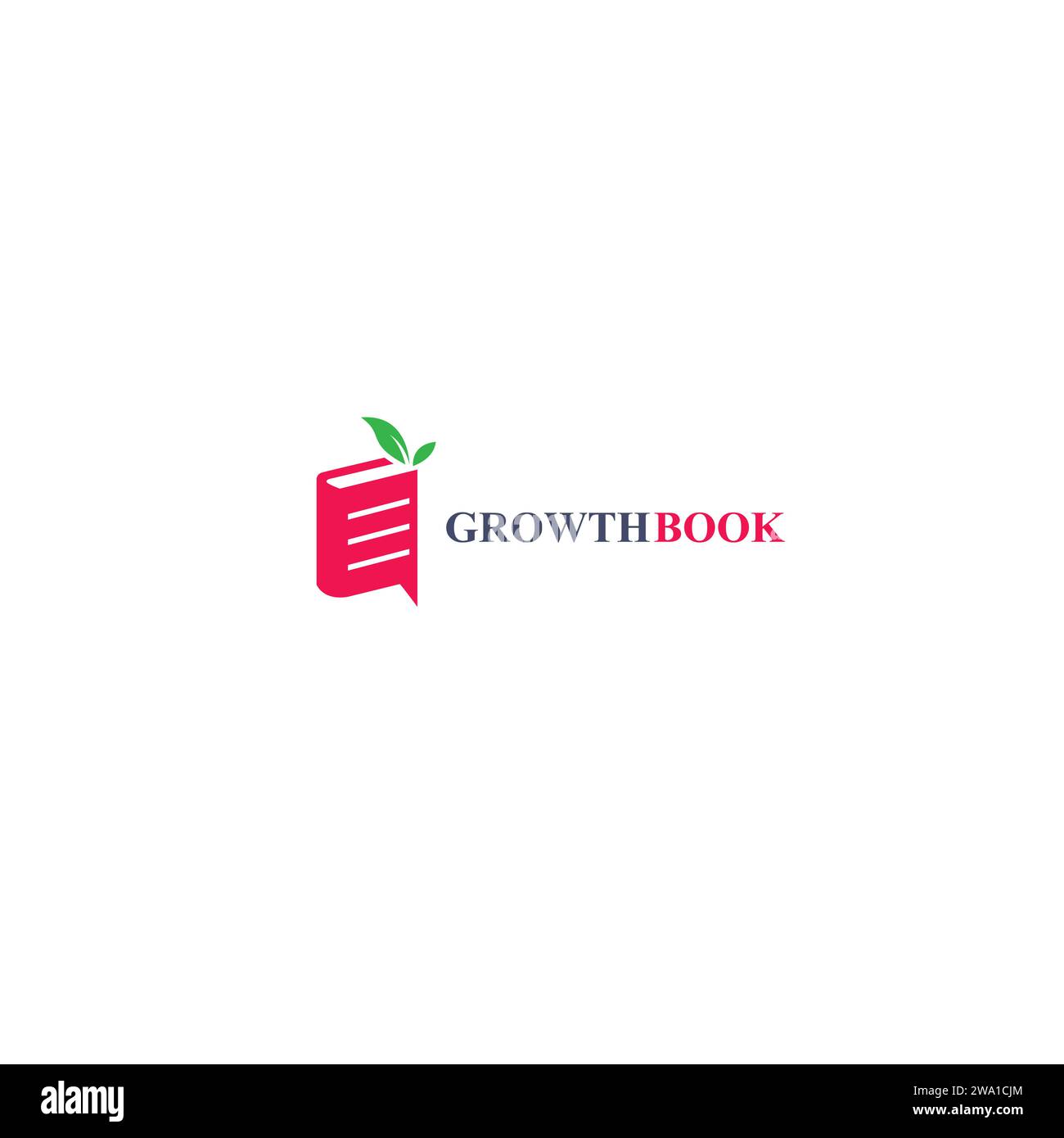 Logo del libro della crescita. Illustrazione vettoriale del design del logo Education Illustrazione Vettoriale