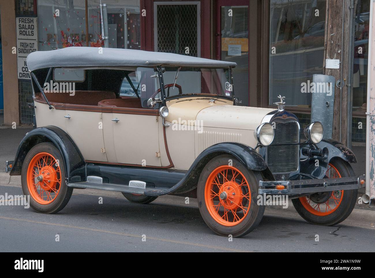 Auto d'epoca modello Ford A Castlemaine, Victoria, Australia Foto Stock