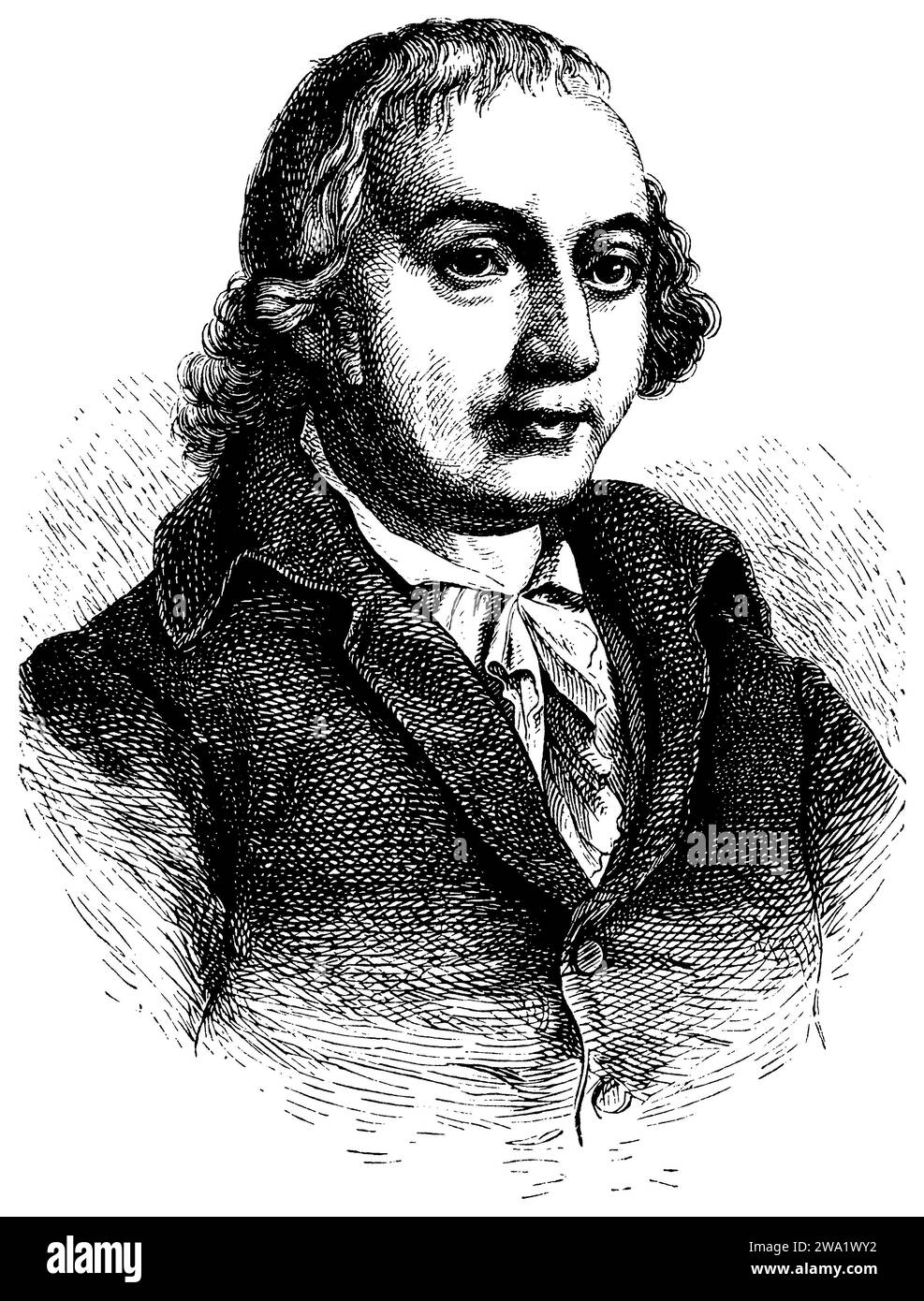 , (Libro di storia letteraria, 1882), Johann Gottfried Herder (1744-1803), Dichter und Philosoph der Weimarer Klassik, Foto Stock