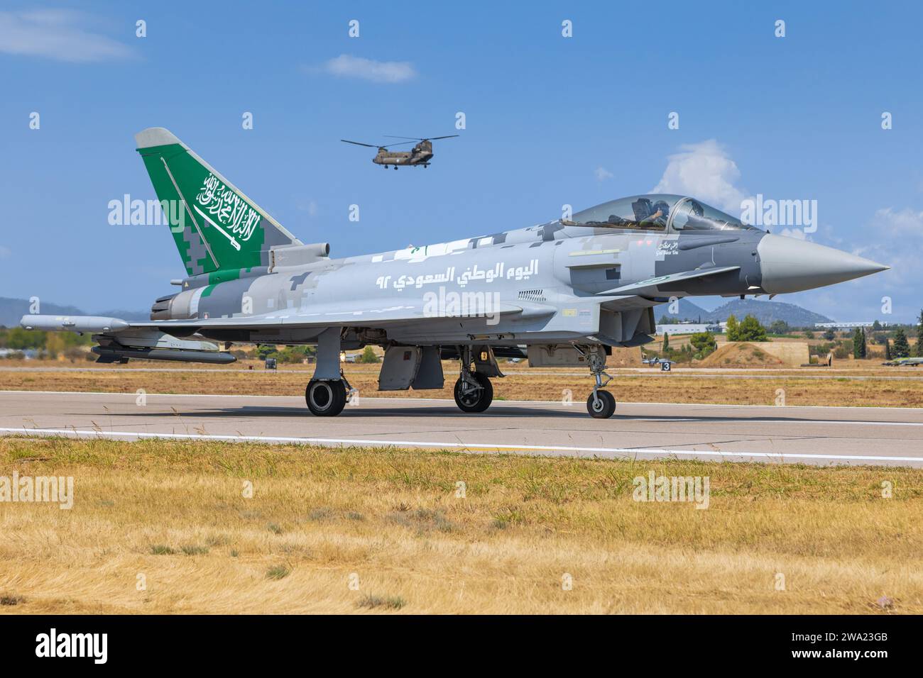 Eurofighter Typhoon EF2000 dall'Arabia Saudita - Air Force a Tanagra Foto Stock