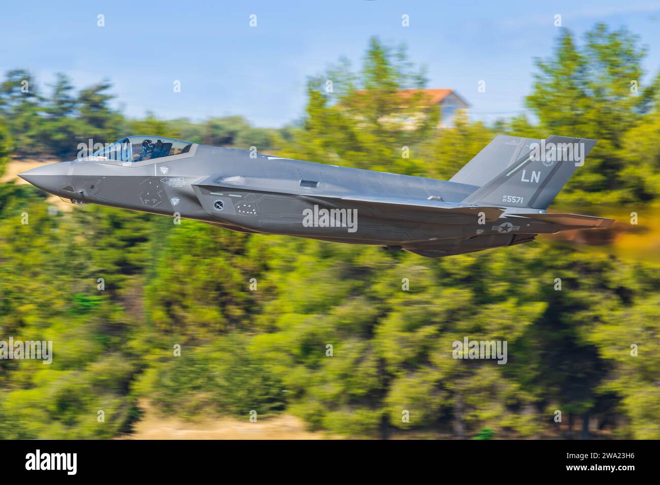 Stati Uniti - US Air Force Lockheed Martin F-35A Lightning II al Tanagra Air-Show Foto Stock