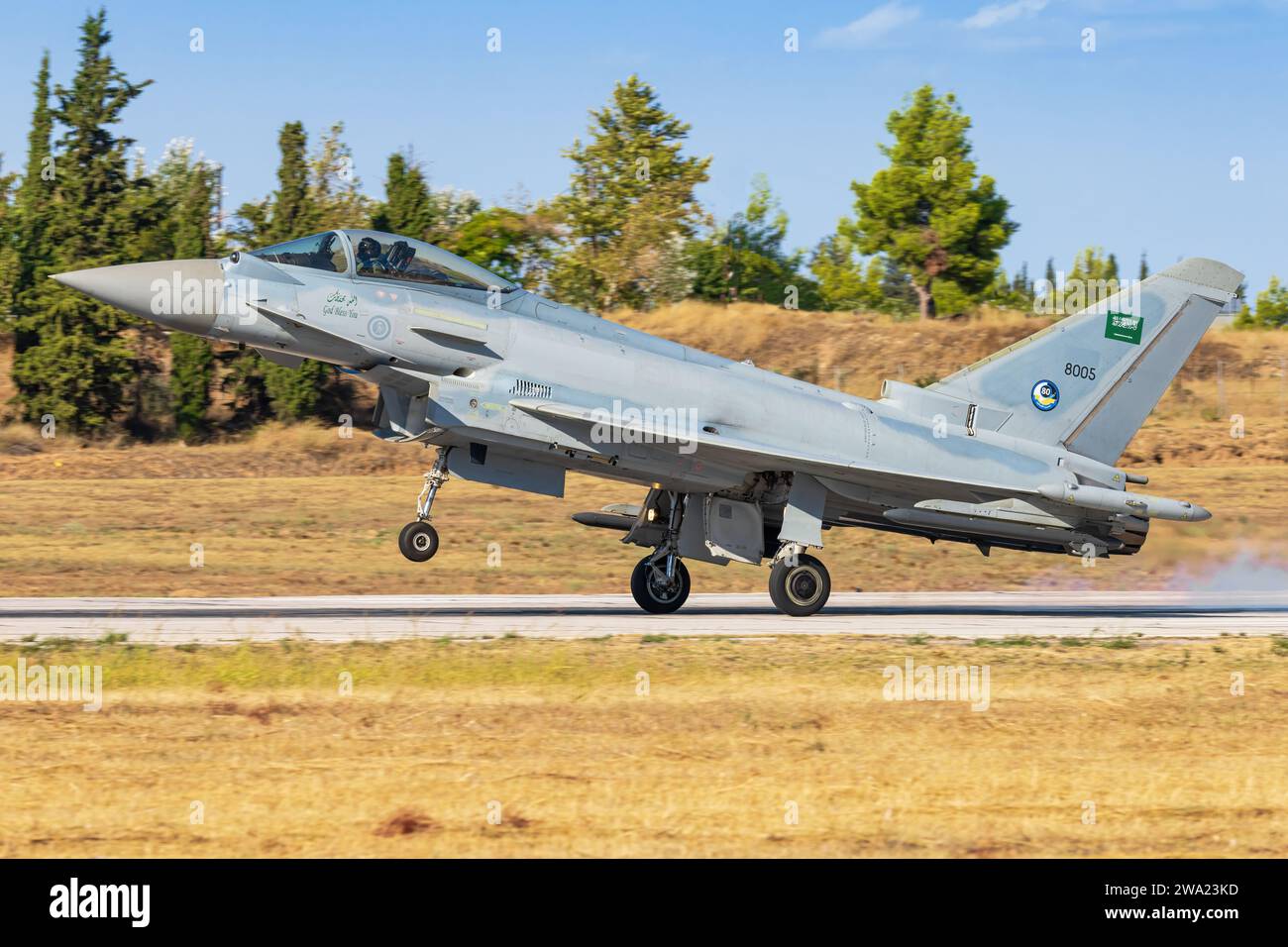 Eurofighter Typhoon EF2000 dall'Arabia Saudita - Air Force a Tanagra Foto Stock