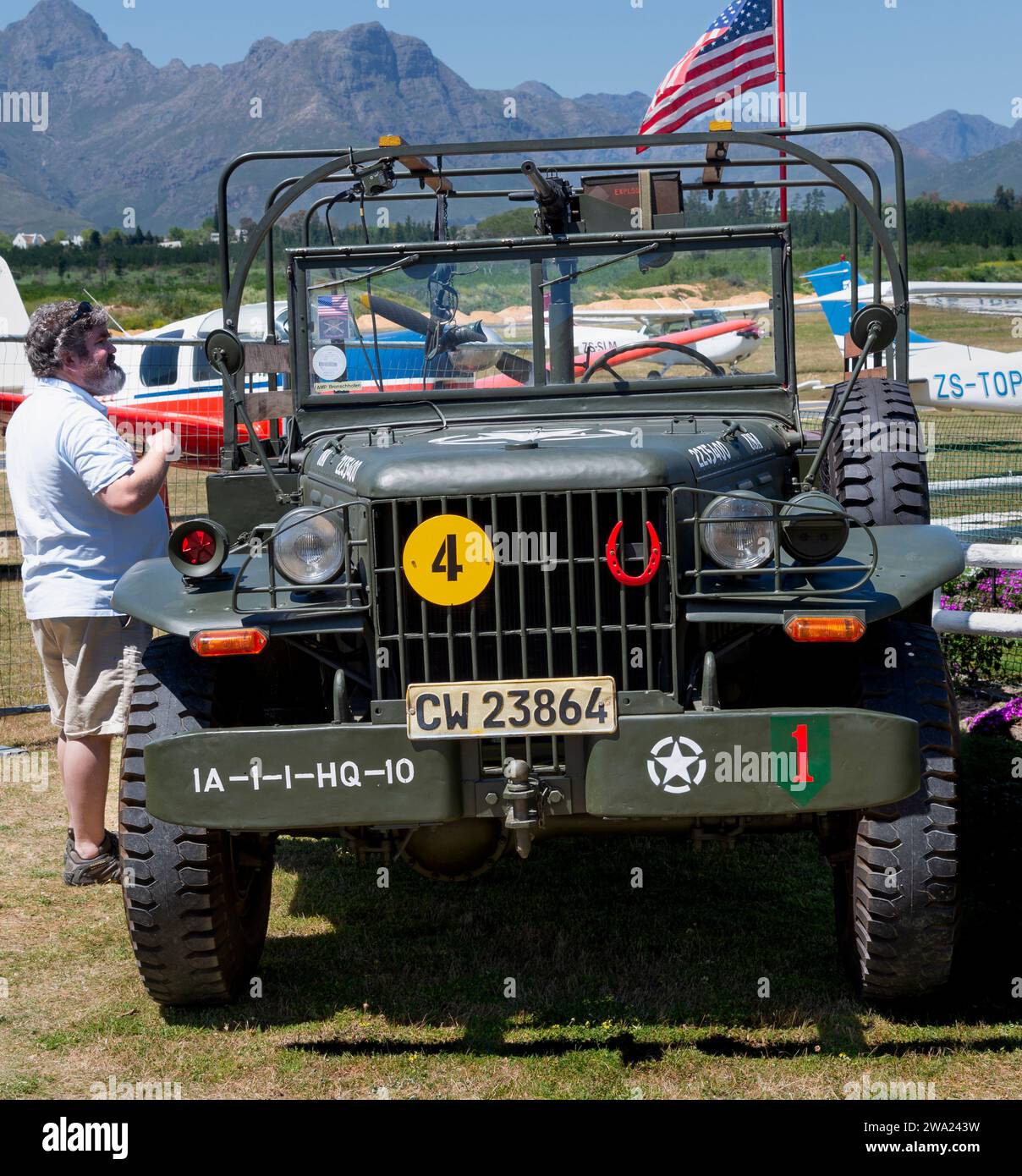 Veicoli militari d'epoca Foto Stock
