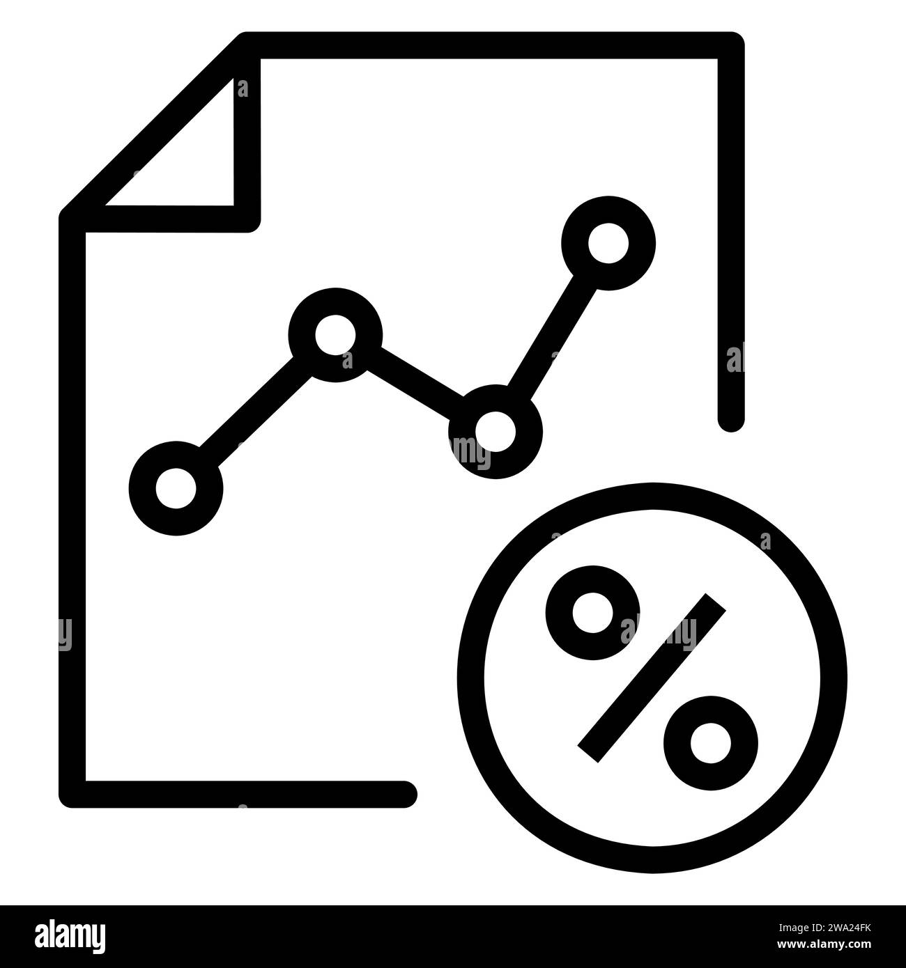 Concetto di bilancio con documento, illustrazione vettoriale Illustrazione Vettoriale