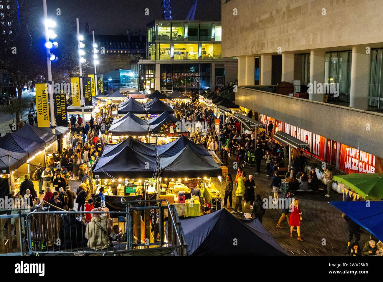 Southbank Centre Food Market, Londra, Inghilterra Foto Stock