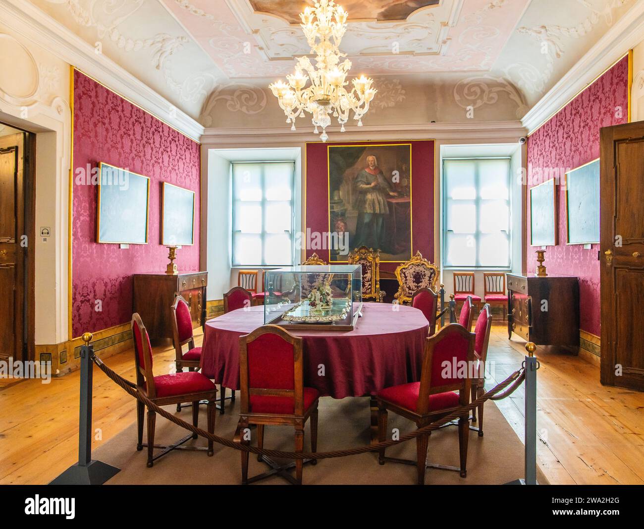 Gli appartamenti dell'Hofburg, palazzo dei principi vescovi, Museo Diocesano di Bressanone, alto Adige, Italia, 12 giugno 2023 Foto Stock