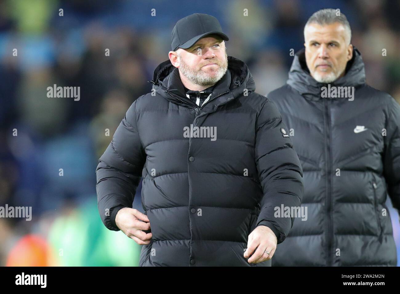 Wayne Rooney manager del Birmingham City a tempo pieno dopo la partita del campionato Sky Bet Leeds United vs Birmingham City a Elland Road, Leeds, Regno Unito, 1 gennaio 2024 (foto di James Heaton/News Images) Foto Stock