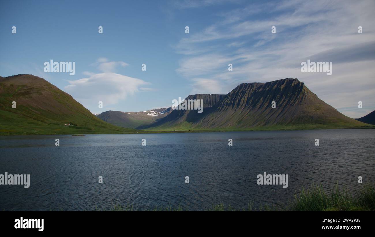 Fiordi occidentali islanda Foto Stock