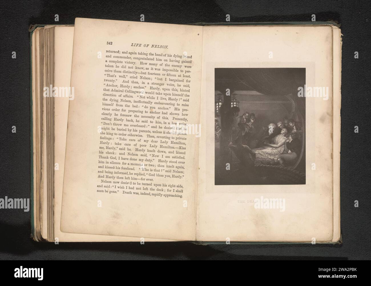 Produzione fotografica di una stampa della morte di Horatio Nelson, Anonimo, c. 1877 - in o prima del 1887 carta stampata fotomeccanica morte dell'essere umano Foto Stock