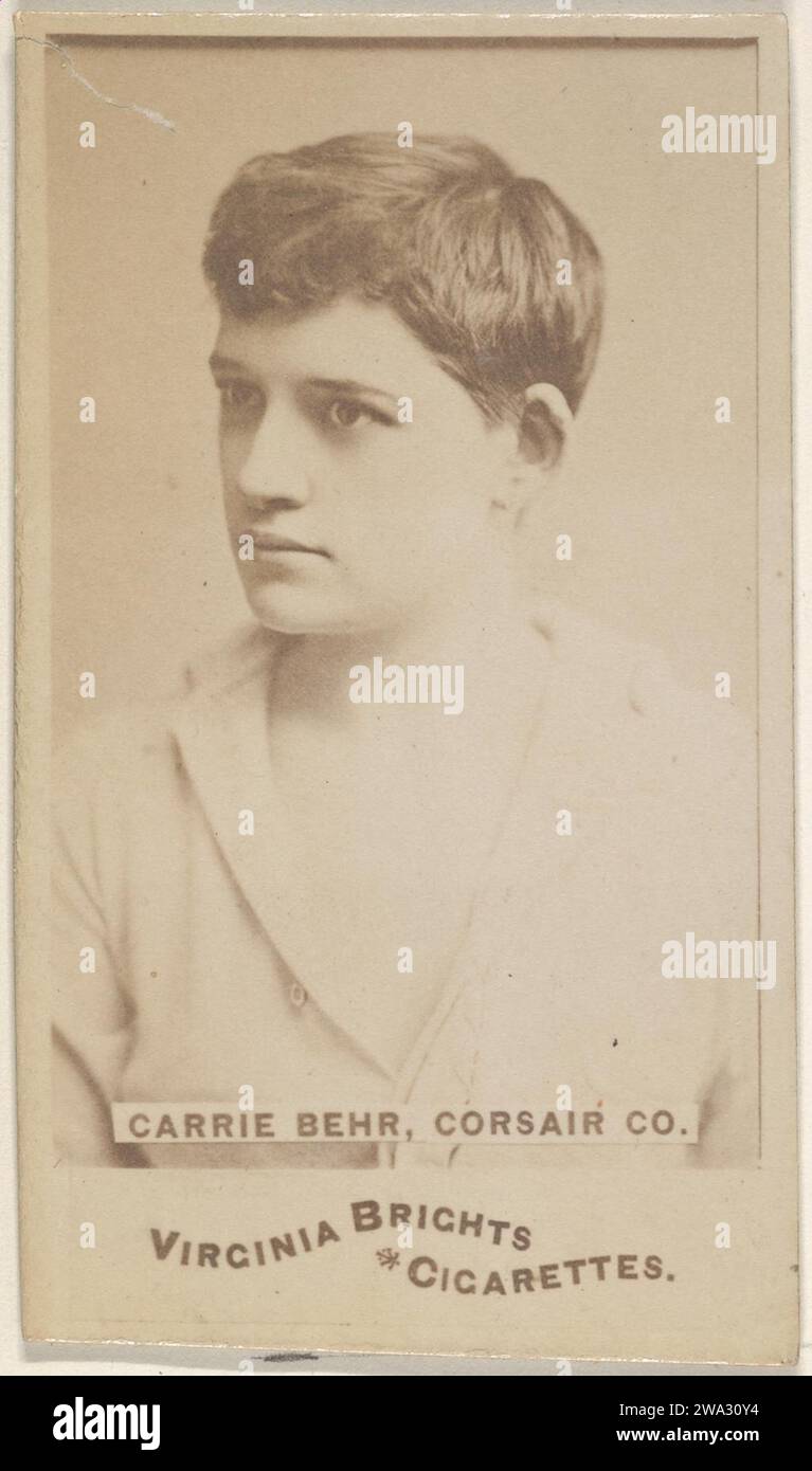 Carrie Behr, Corsair Co., dalla serie Actors and Actresses (N45, Type 6) per Virginia Brights Cigarettes 1963 di Allen & Ginter Foto Stock