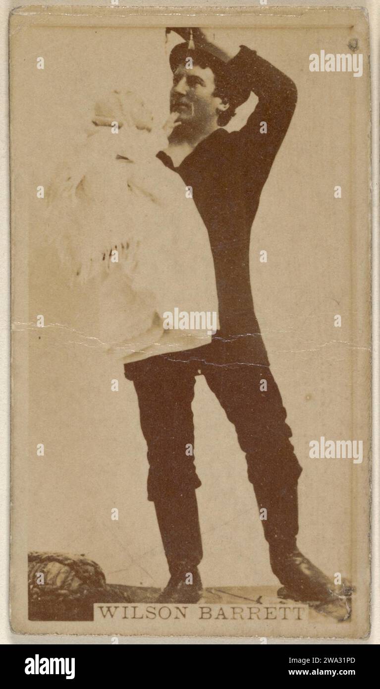 Wilson Barrett, della serie Actors and Actresses (N45, Type 8) per Virginia Brights Cigarettes 1963 di Allen & Ginter Foto Stock