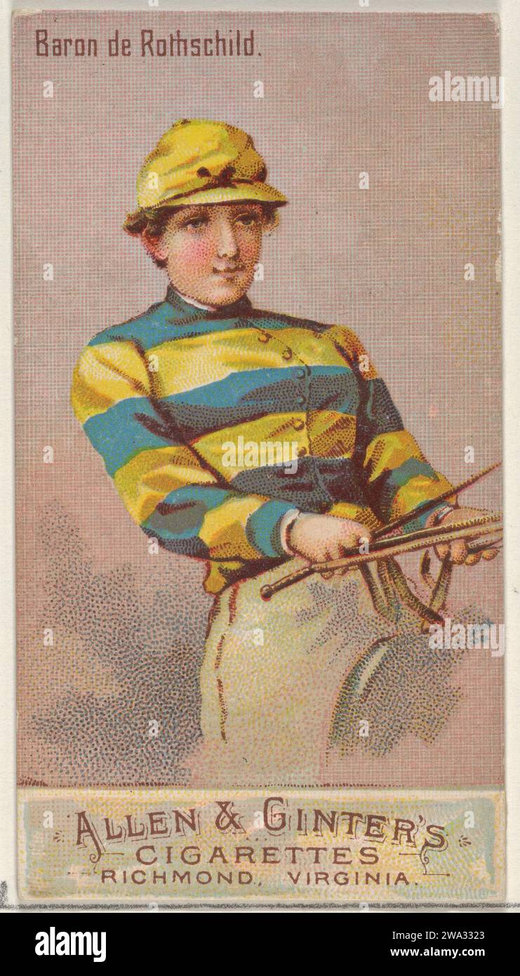 Baron de Rothschild, della serie Racing Colors of the World (N22b) per le sigarette Allen & Ginter 1963 di Allen & Ginter Foto Stock