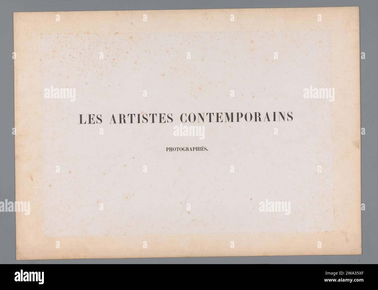 Artisti contemporanei fotografati / da E. Fierlants, 1863 copertina con dodici foto e due riviste di testo. carta. cartone. pelle. lino (materiale). supporto fotografico stampa / stampa albume Foto Stock