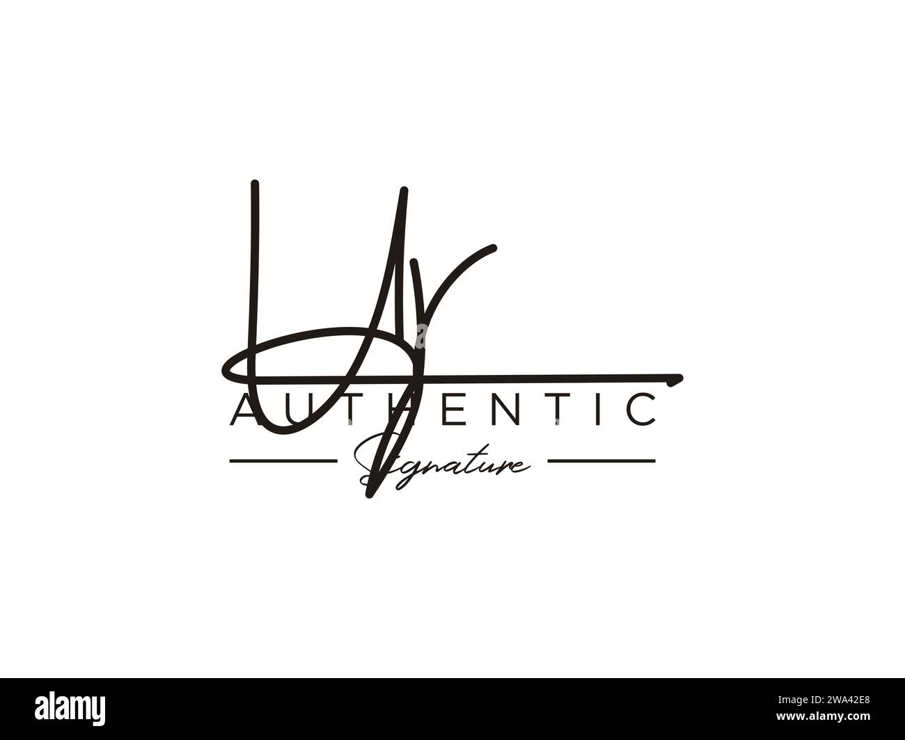 Vettore modello logo firma UR. Illustrazione Vettoriale