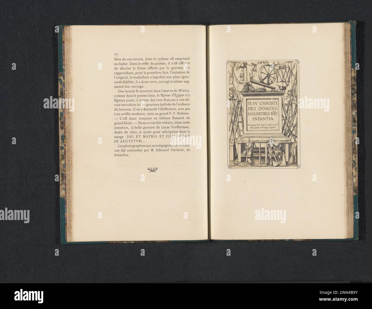 Fotoreproductie van de titelpagina van Jesus Christ of the Savior NRI Childhood Door Edmond Fillants, Edmond Filed, After Hieronymus Wierix, c. 1855 - in or before 1860 Photographic support albumen print title-page Foto Stock