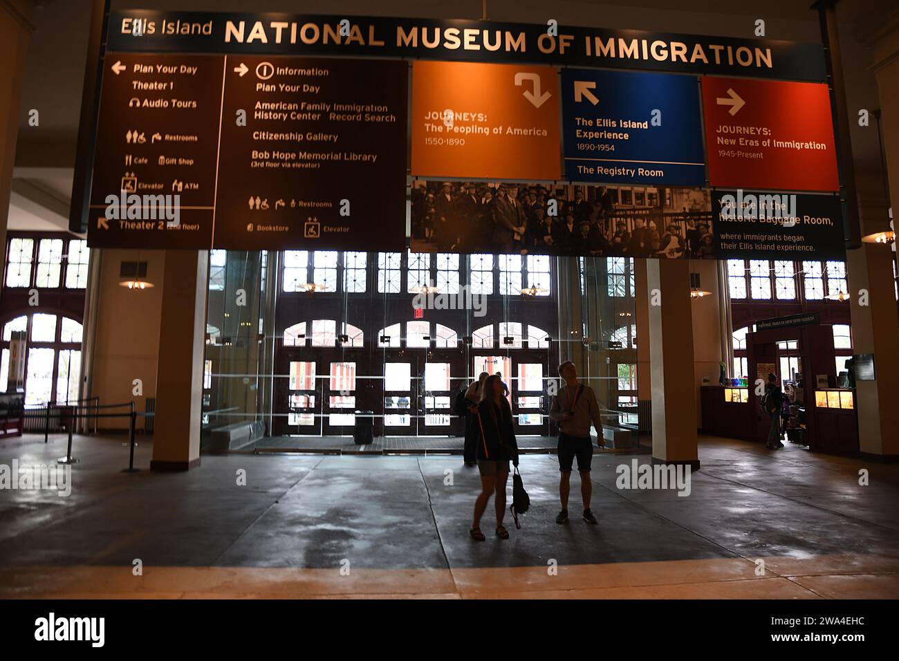 Liberty Island , New York, NY, usa / 5 giugno 2018 , Illis Island National Museum of Immigration gate to uds in Old Time .states of America. (Foto.Francis Dean/Fean Pictures) Foto Stock