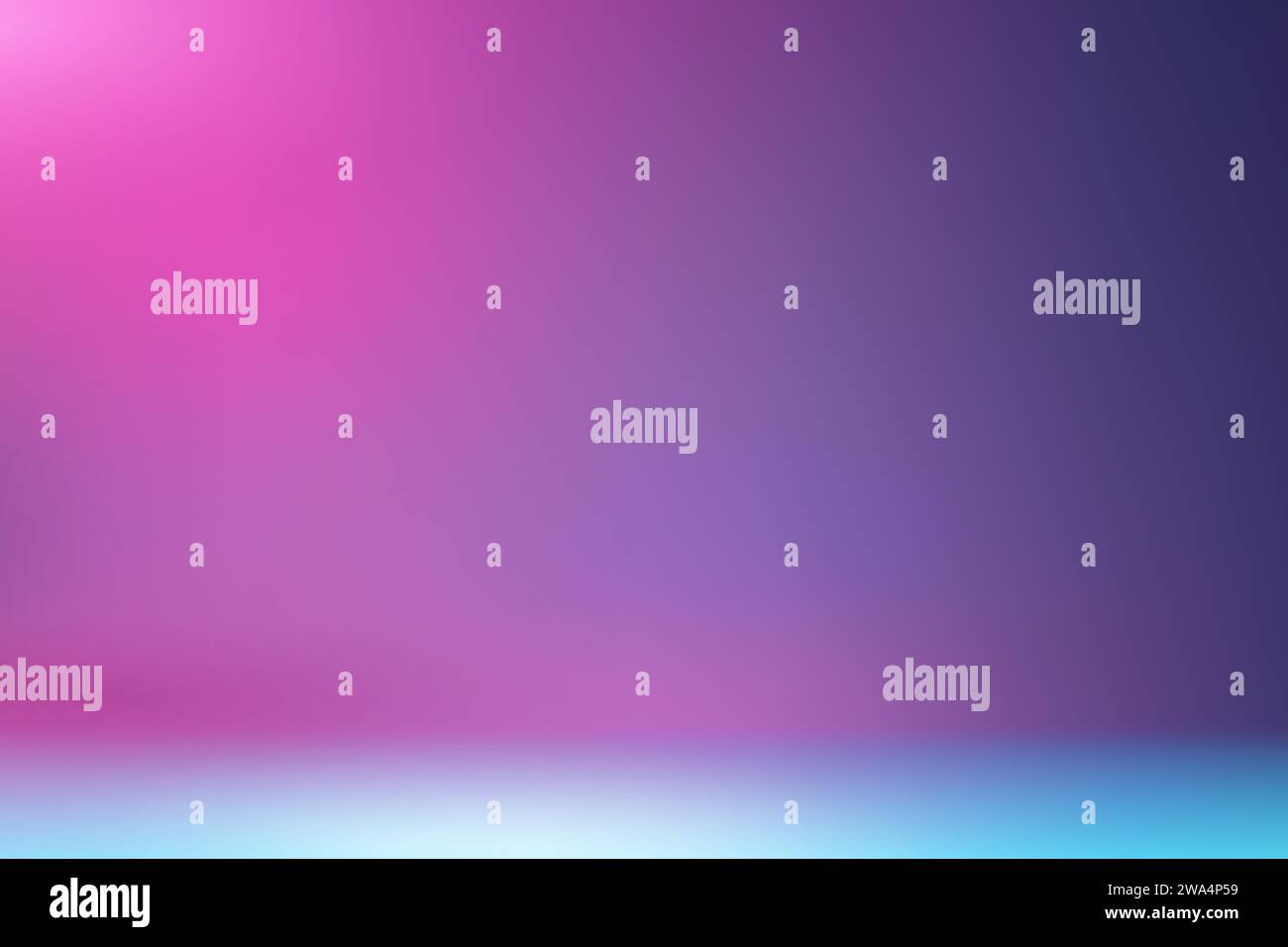 Moderno sfondo blu cyberpunk rosa sfumato con pavimento per il posizionamento e l'esposizione del prodotto Illustrazione Vettoriale