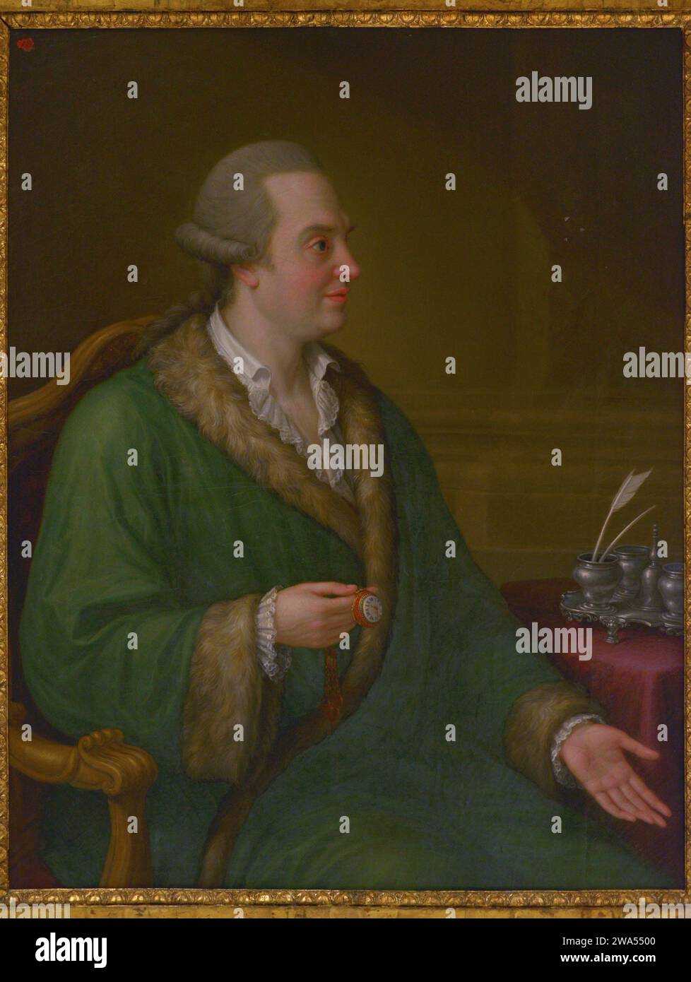 Pittore sconosciuto (forse Johann Georg Fockhetzer, documentato tra il 1746 e il 1765). Ritratto di Carlo Alberico Ala Ponzoni. Olio su tela. Museo Civico Ala Ponzone. Cremona. Lombardia. Italia. Foto Stock