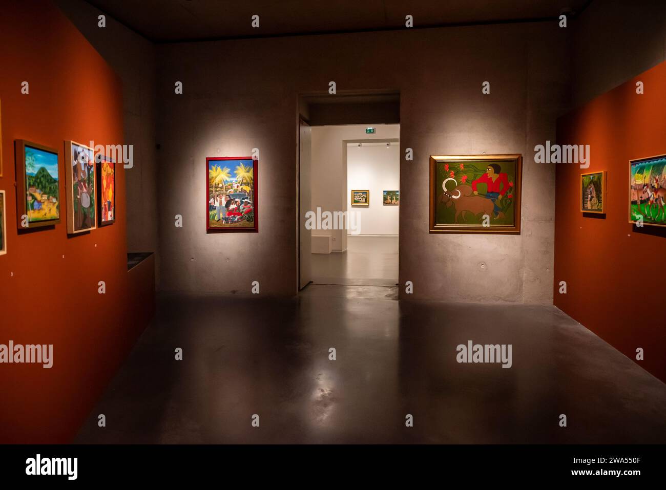 "Brasile, identità", una mostra di arte brasiliana del XX secolo, Museo Lodeve, Lodève, una città nel dipartimento di Hérault, regione Occitanie, sud Foto Stock