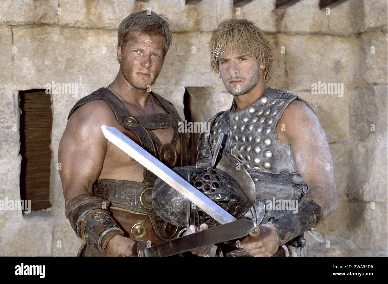 Szenen aus dem Fernsehfilm Held der Gladiatoren Koproduktion von RTL und ORF vom Regisseur Jorgo Papavassiliou, 2003 zu sehen: Henning Baum und Stephan Luca Foto Stock