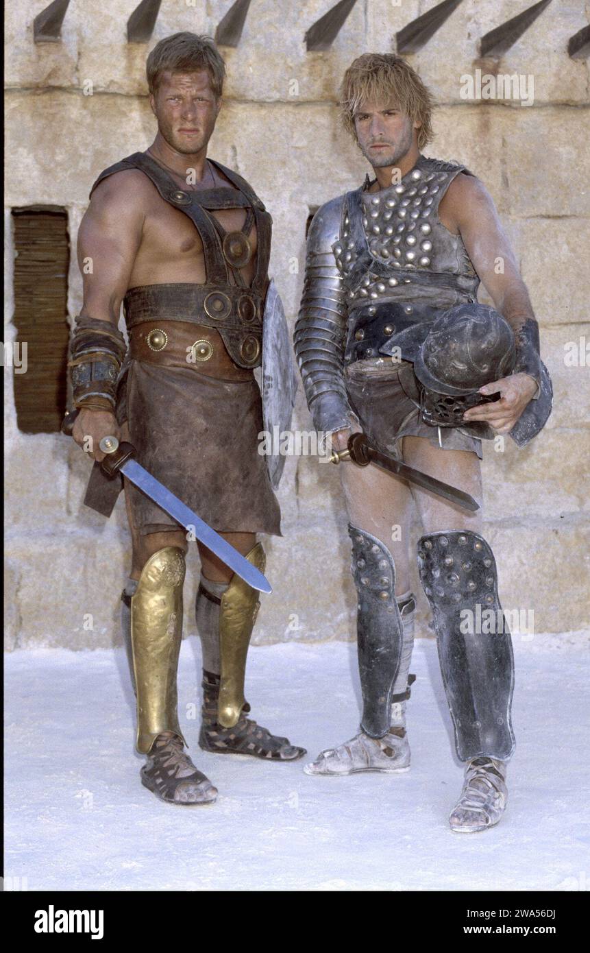Szenen aus dem Fernsehfilm Held der Gladiatoren Koproduktion von RTL und ORF vom Regisseur Jorgo Papavassiliou, 2003 zu sehen: Henning Baum und Stephan Luca Foto Stock