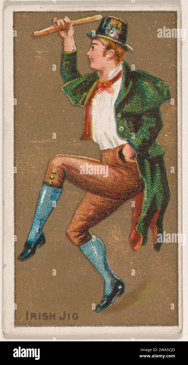 Irish Jig, da National Dances (N225, Type 1) emesso da Kinney Bros. 1963 da Kinney Brothers Tobacco Company Foto Stock