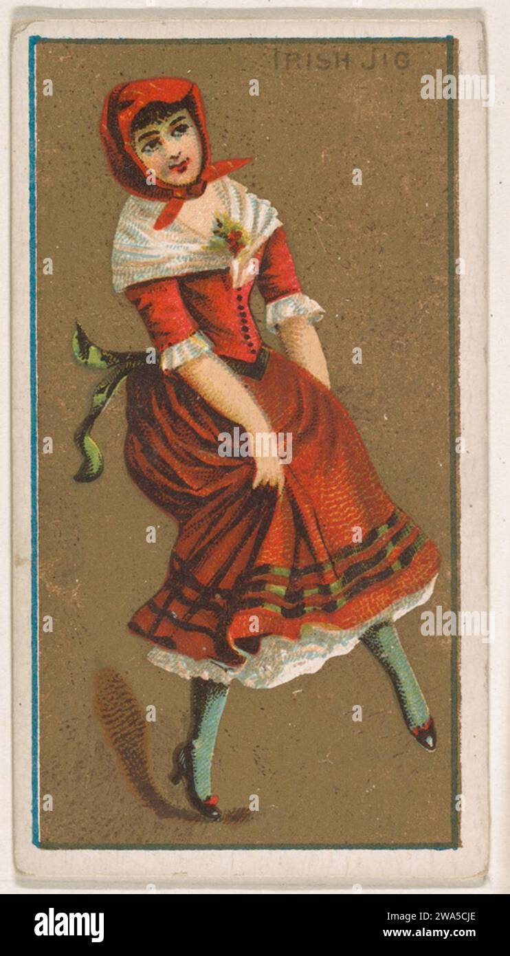 Irish Jig, da National Dances (N225, Type 1) emesso da Kinney Bros. 1963 da Kinney Brothers Tobacco Company Foto Stock