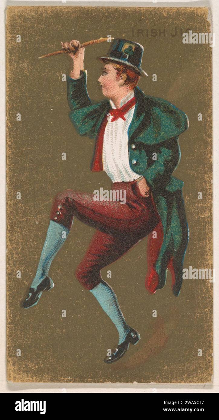 Irish Jig, da National Dances (N225, Type 2) emesso da Kinney Bros. 1963 da Kinney Brothers Tobacco Company Foto Stock