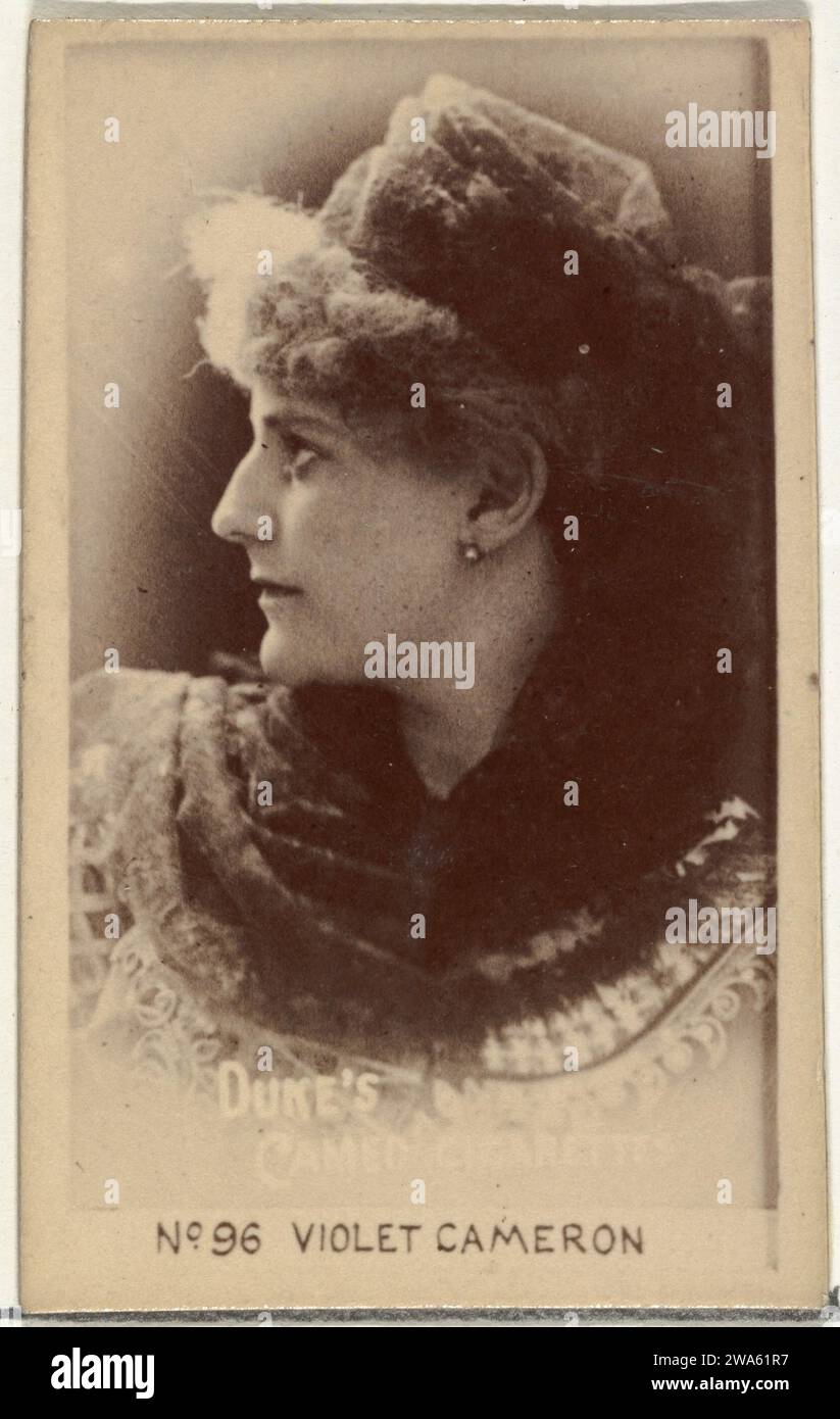 Carta numero 96, Violet Cameron, della serie Actors and Actresses (N145-4) emessa da Duke Sons & Co. Per promuovere le sigarette Cameo 1963 di W. Duke, Sons & Co.. Foto Stock