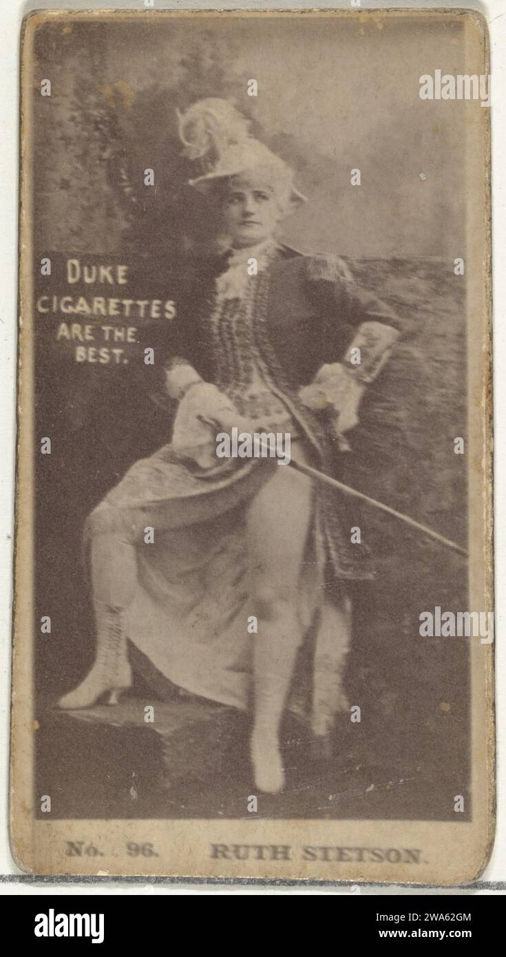 Carta numero 96, Ruth Stetson, della serie Actors and Actresses (N145-6) emessa da Duke Sons & Co. Per promuovere le sigarette Duke 1963 da W. Duke, Sons & Co.. Foto Stock