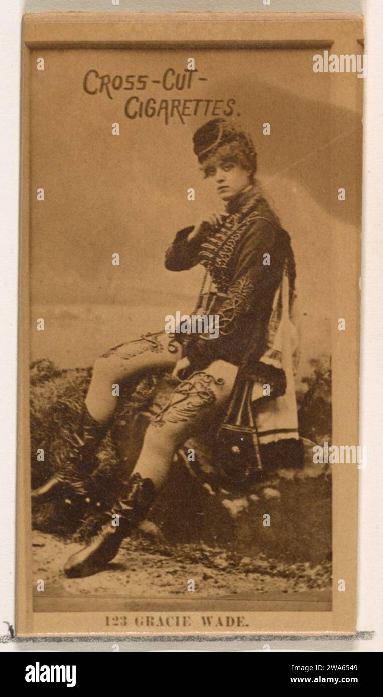 Carta numero 123, Gracie Wade, della serie Actors and Actresses (N145-2) emessa da Duke Sons & Co. Per promuovere Cross Cut Cigarettes 1963 di W. Duke, Sons & Co.. Foto Stock