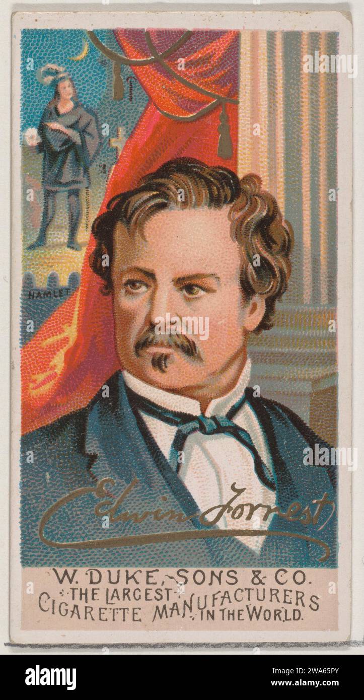 Edwin Forrest, dalla serie Great Americans (N76) for Duke sigarette 1963 di W. Duke, Sons & Co.. Foto Stock