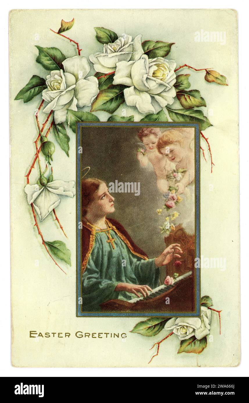 Cartolina di auguri di Pasqua in rilievo americana, pubblicata il 22 aprile 1916, Portsmouth, U.S.A. Foto Stock