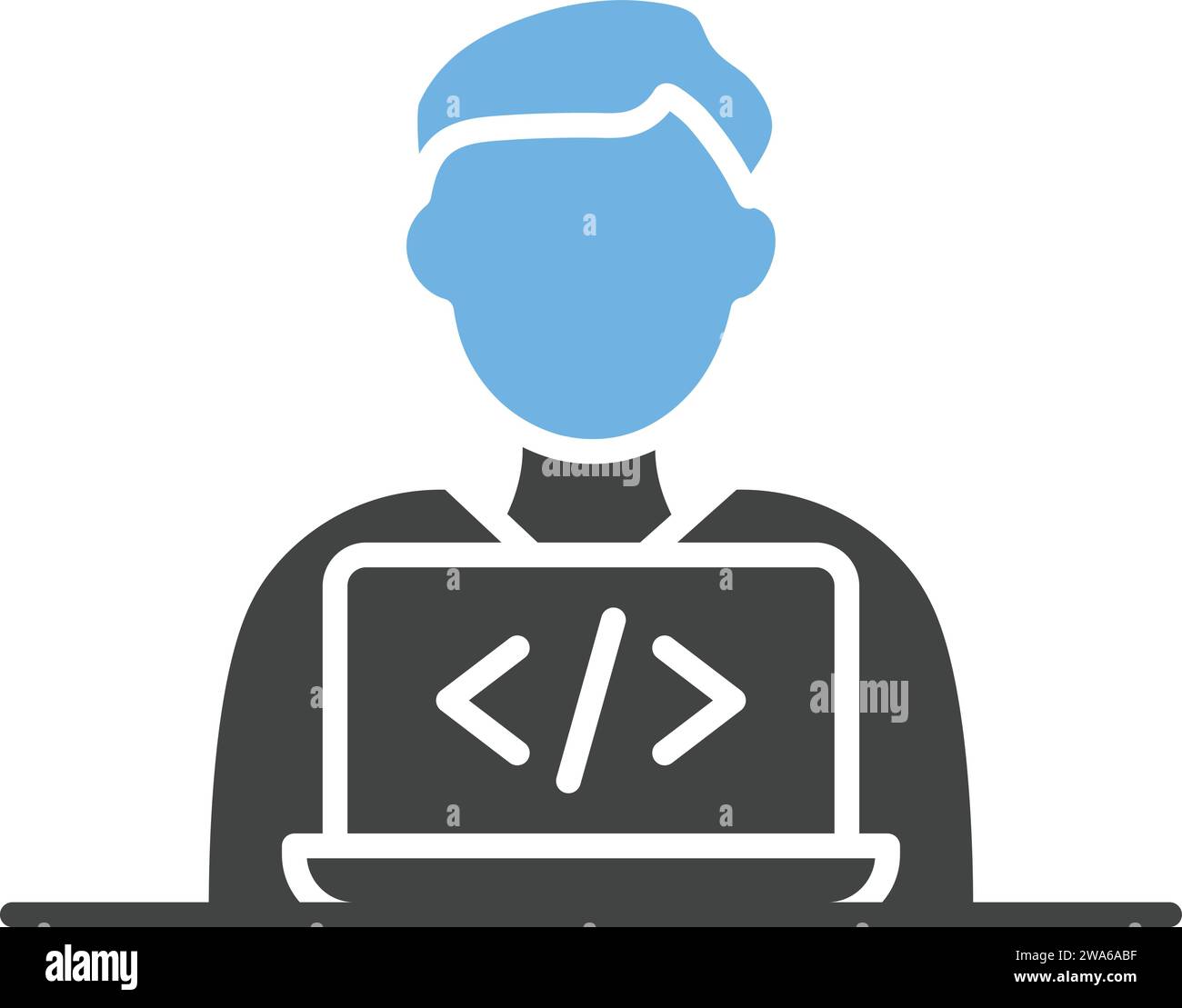 Immagine vettoriale dell'icona del programmatore. Illustrazione Vettoriale