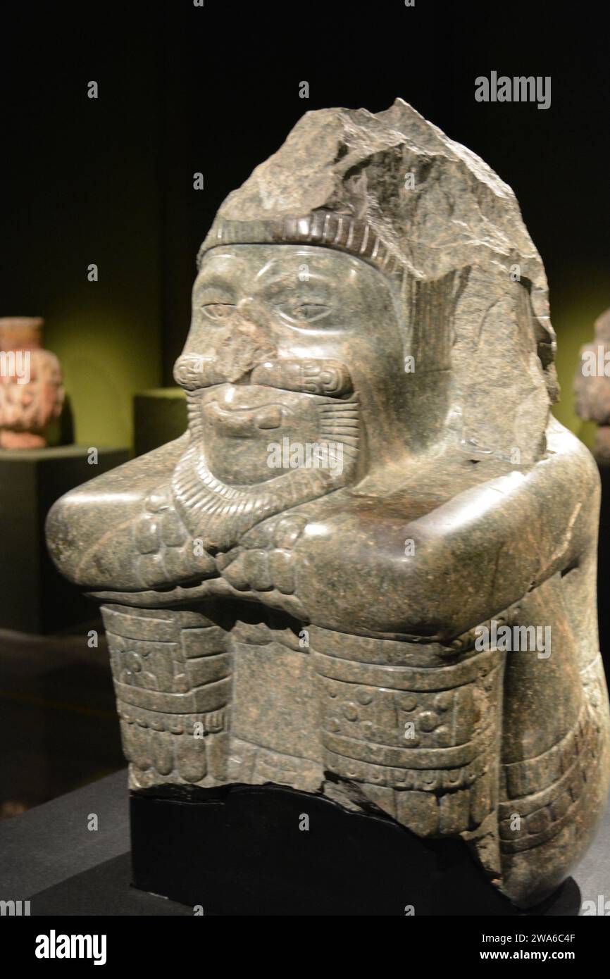 Xiuhtecuhtli, Effigy Aztec Fire God Templo Mayor Museum di città del Messico. Foto Stock