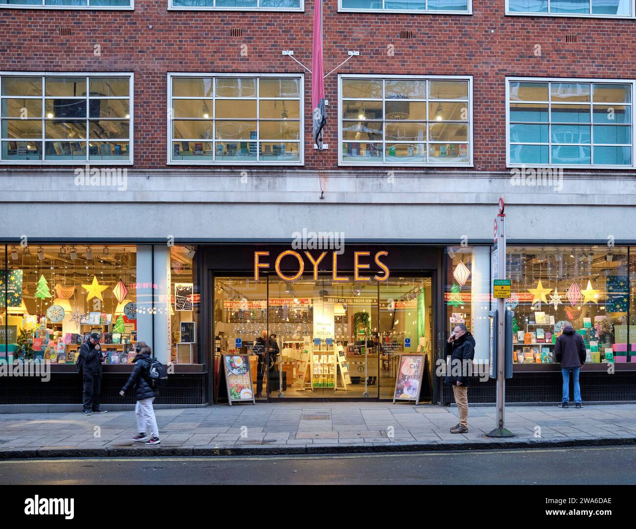 Libreria Foyles, centro di Londra, Regno Unito Foto Stock