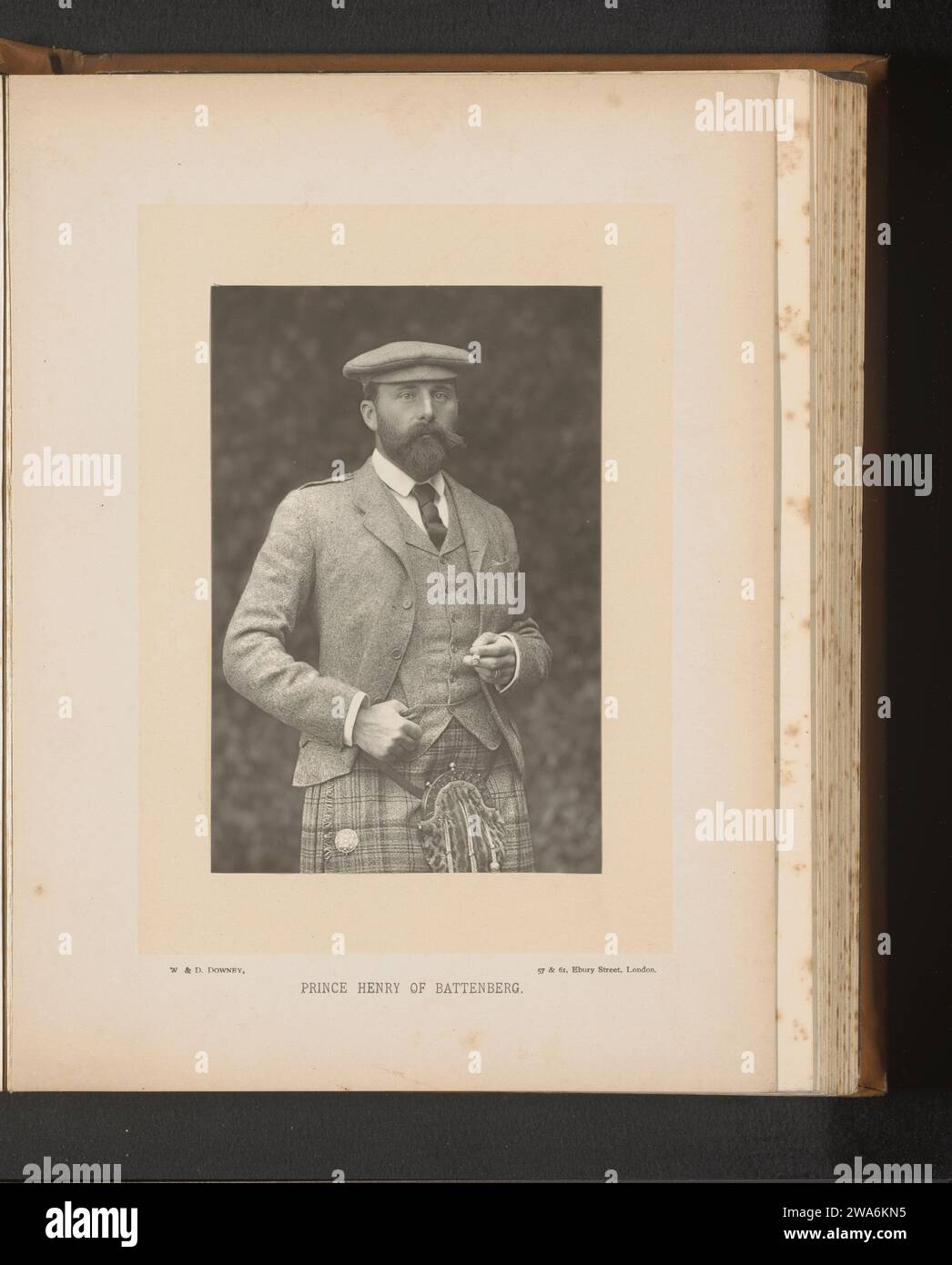 Portret van Henry van Battenberg, William & Daniel Downey, c. 1884 - in o prima del 1894 stampa fotomeccanica London paper Prince Foto Stock