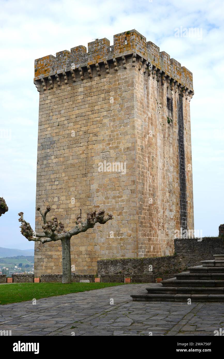 Monforte de Lemos, Torre del Homenaje (XIII-XV secolo). Provincia di Lugo, Galizia, Spagna. Foto Stock
